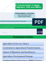 Agricultural Transformation in Nepal