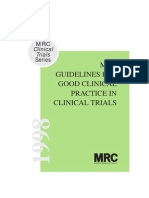 Guidelines For Good Clinical Practice in Clinical Trials (1998)