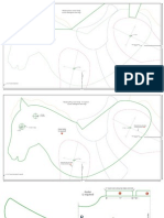 Rocking Horse Center Body (Cut To Solid Green Line Only) : " Hole