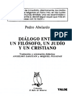 Abelardo, Pedro - Dialogo Entre Un Filosofo, Un Judio y Un Cristiano Ed. Yalde 1988