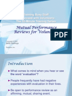 Mutual Performance Reviews For Volunteers: Training Busy Staff To Succeed With Volunteers: The 55-Minute Training Series