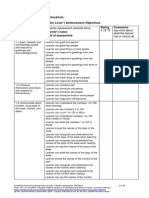 Teacher Assessment Checklists