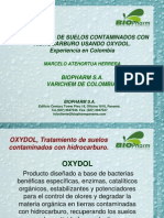 Oxydol Uso en Suelos Contaminados Con Hidrocarburo