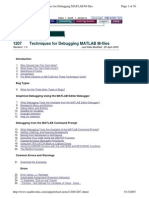 Techniques For Debugging MATLAB M-Files (1207)