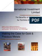 Miraj International Investment Limited: The Benefits of Gold Equities For Portfolio Diversification