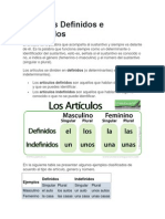 Artículos Definidos e Indefinidos