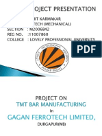 Presentation ON TMT STEEL BAR MANUFACTURING