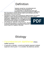 Presentation of Diptheria