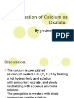 Determination of Calcium As Oxalate