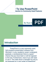 How To Use Powerpoint: A Brief Introduction To Commonly Used Features