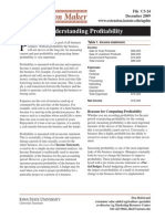 Understanding Profi Tability: File C3-24 December 2009 WWW - Extension.iastate - Edu/agdm