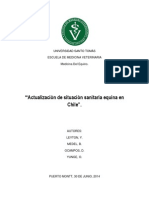 Actualización Situación Sanitaria Equina en Chile