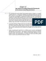 Financial Planning and Forecasting Financial Statements: Answers To End-Of-Chapter Questions