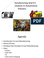 Lean Manufacturing and It's Implementation in Automotive Industry