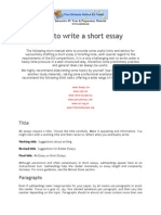 How To Write A Short Essay