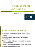 14.1 Properties of Acids and Bases