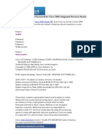 How To Recover The Password For Cisco 2900 Integrated Services Router