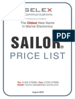 Sailor Price List