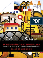 Resumos IX Seminário Do Trabalho PDF