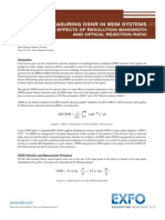 Measuring Osnr in WDM Systems: - Effects of Resolution Bandwidth and Optical Rejection Ratio