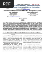 Performance Improvement of Speaker Recognition System