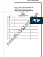 Ee2259 Electrical Machines I Laboratory