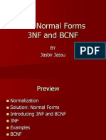 The Normal Forms 3NF and BCNF: BY Jasbir Jassu