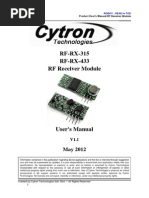 RF Receiver Module Users Manual