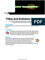 Titles and Emblems Guide Mw2