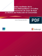 Encuesta Indecopi - Ipsos para La Determinacion de Línea de Base en Materia de Proteccion Del Consumidor