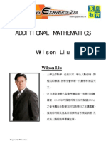 Additional Mathematics: Wilson Liu