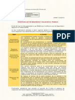 Modificatoria de La Ley de Seguridad y Salud en El Trabajo