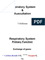 Respiratory System & Auscultation: T Heffernan