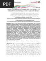 As Implicações Didático-Pedagógicas Da Teoria Das Inteligências Múltiplas Na Educação em Ciências