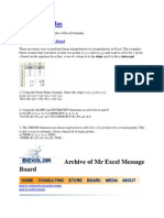 Excel Formulas: Archive of MR Excel Message Board