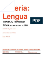 Trabajo Practico de Lengua - 'La Entrevista' (Reparado)