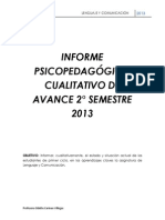 Informe de Avance 2 Semestre 2013