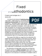 Fixed Prosthodontics