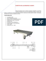 Ficha Descriptiva de Las Máquina o Equipo