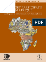 Le Budget Participatif en Afrique - Manuel de Formation Pour Les Pays Francophone