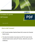 SAP Console Foundation