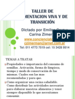 Taller de Alimentacion Viva y de Transicion Clase Nro 2 Enero 2013