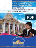 Ley de Seguridad y Defensa Del Espacio Aéreo - Cámara de Senadores