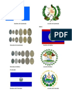 Banderas Monedas y Escudo de Centroamerica