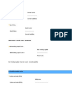 Financial Statement Ratio