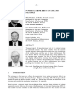 Punching Shear Tests On Column Footings