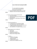 Critical Care Model MCQs