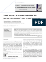 Ectopic Pregnancy in Uncommon Implantation Sites: The Egyptian Journal of Radiology and Nuclear Medicine