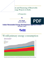 Development and Financing of Renewable Energy Projects in India