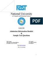 Admission Test Booklet PDF